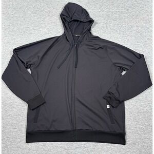 Travis Mathew Cloud Track Golf Jacket Mens XXL Black Performance Full Zip Hooded